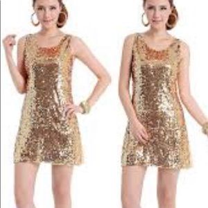 Vintage Gold Sequins dress